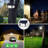 Outdoor Waterproof Solar Wall Lights with Motion Sensor 270°Wide Angle 1200LM 