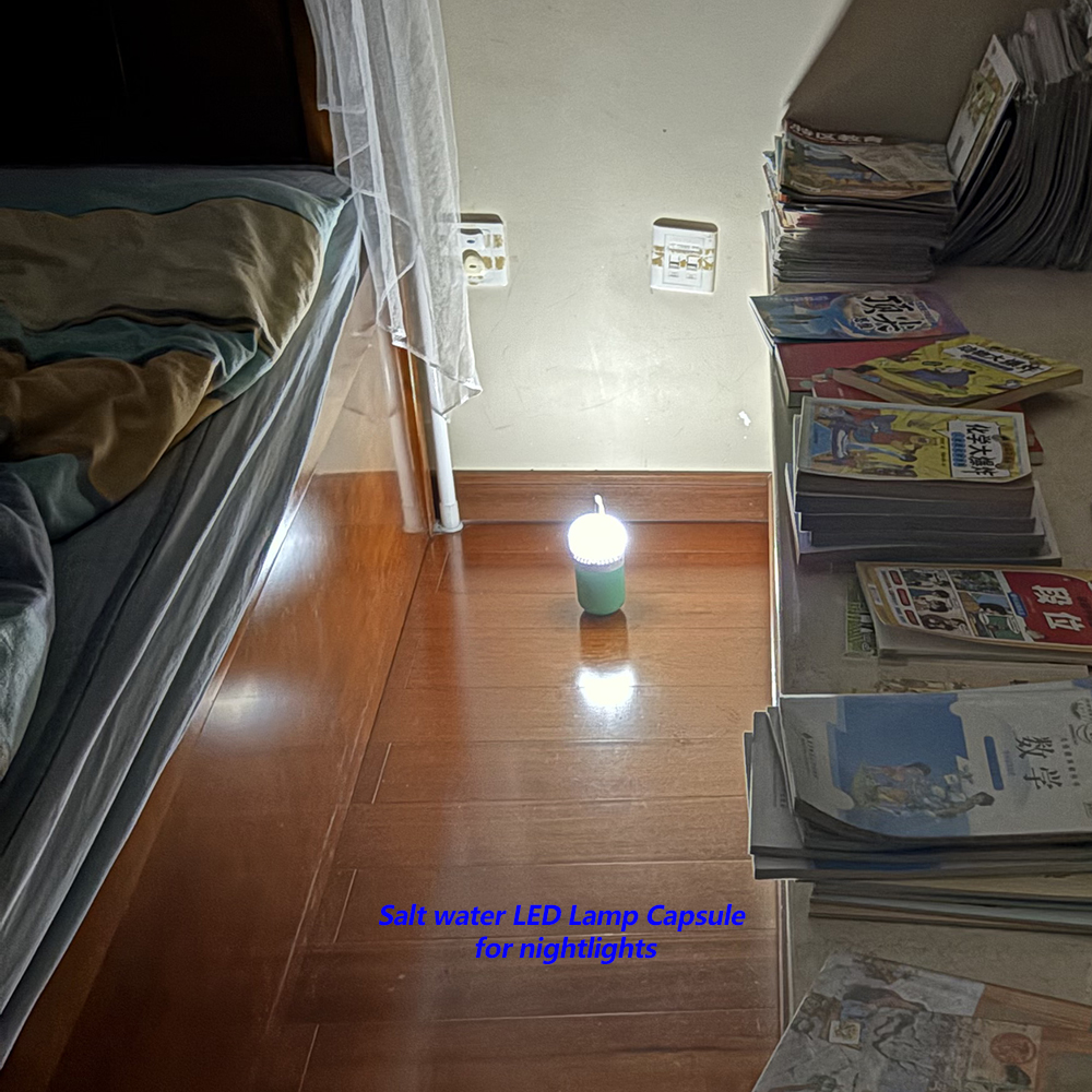 Salt water LED Lamp Capsule for nightlights